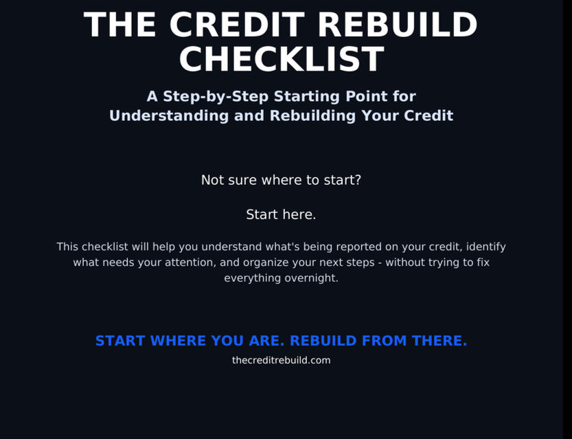 The Credit Rebuild
